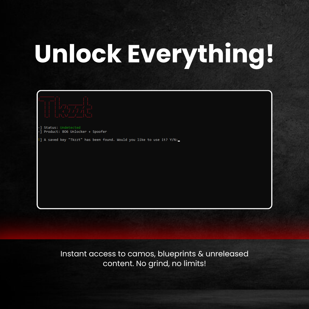 Unlock everything with the Tkzzt BO6 Unlocker